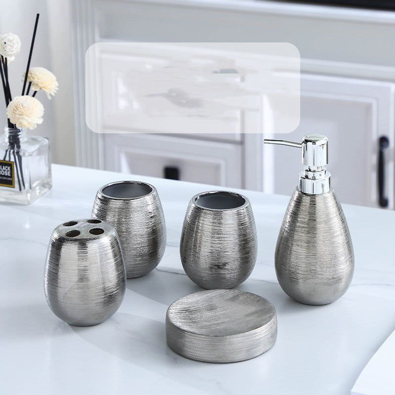 Artisan Ceramic Bathroom Set – 5 Pieces - product view 10
