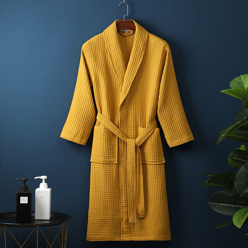 Pure Cotton Waffle Bathrobe - product view 9