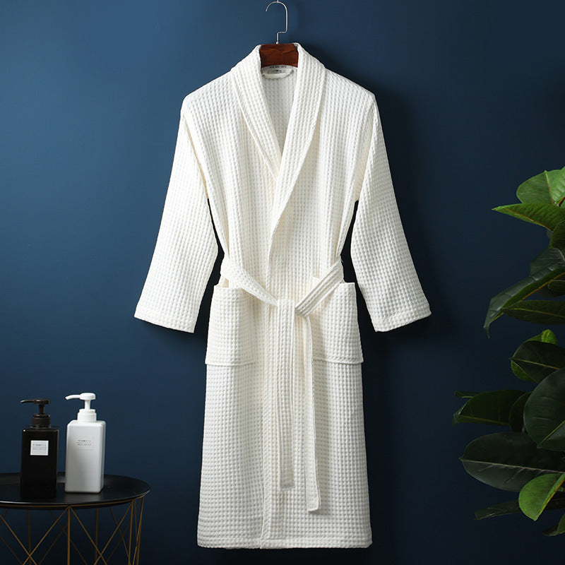 Pure Cotton Waffle Bathrobe - product view 2