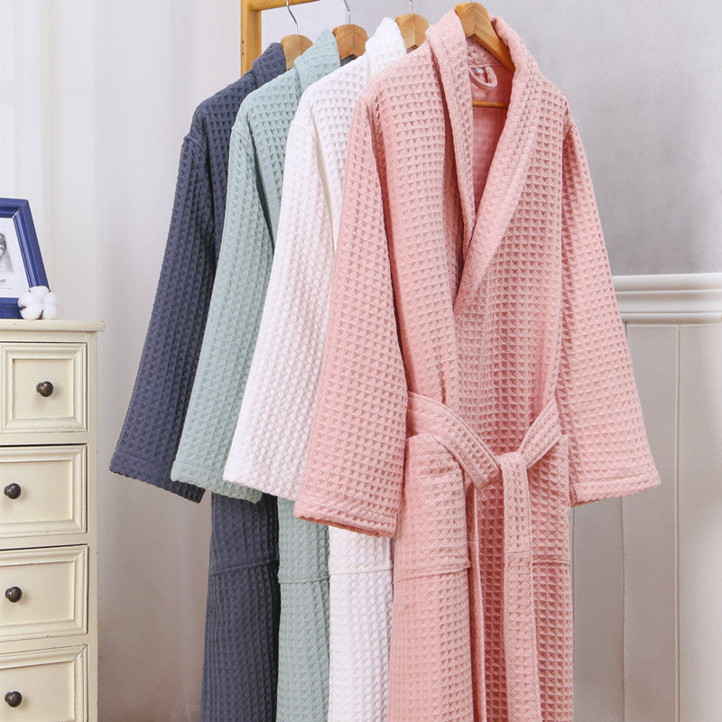 Cotton Waffle Unisex Bathrobe - product view 1