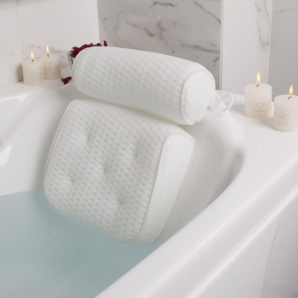 4D Mesh Bath Pillow with Suction Cups - product view 7