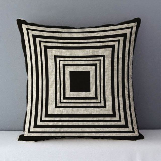 Abstract Geometric Decorative Pillow Cover - product view 2