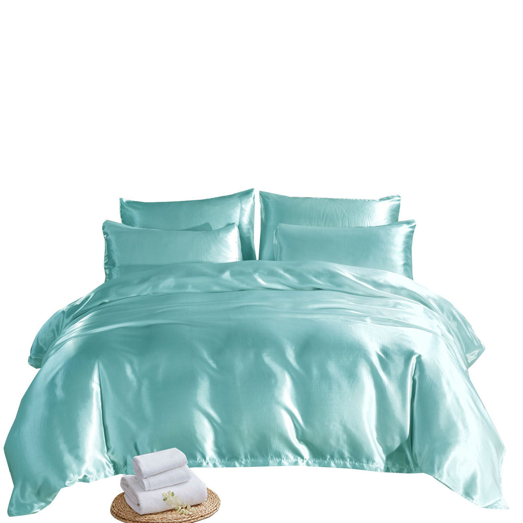 Solid-Color Satin-Feel Duvet Cover Set - product view 8