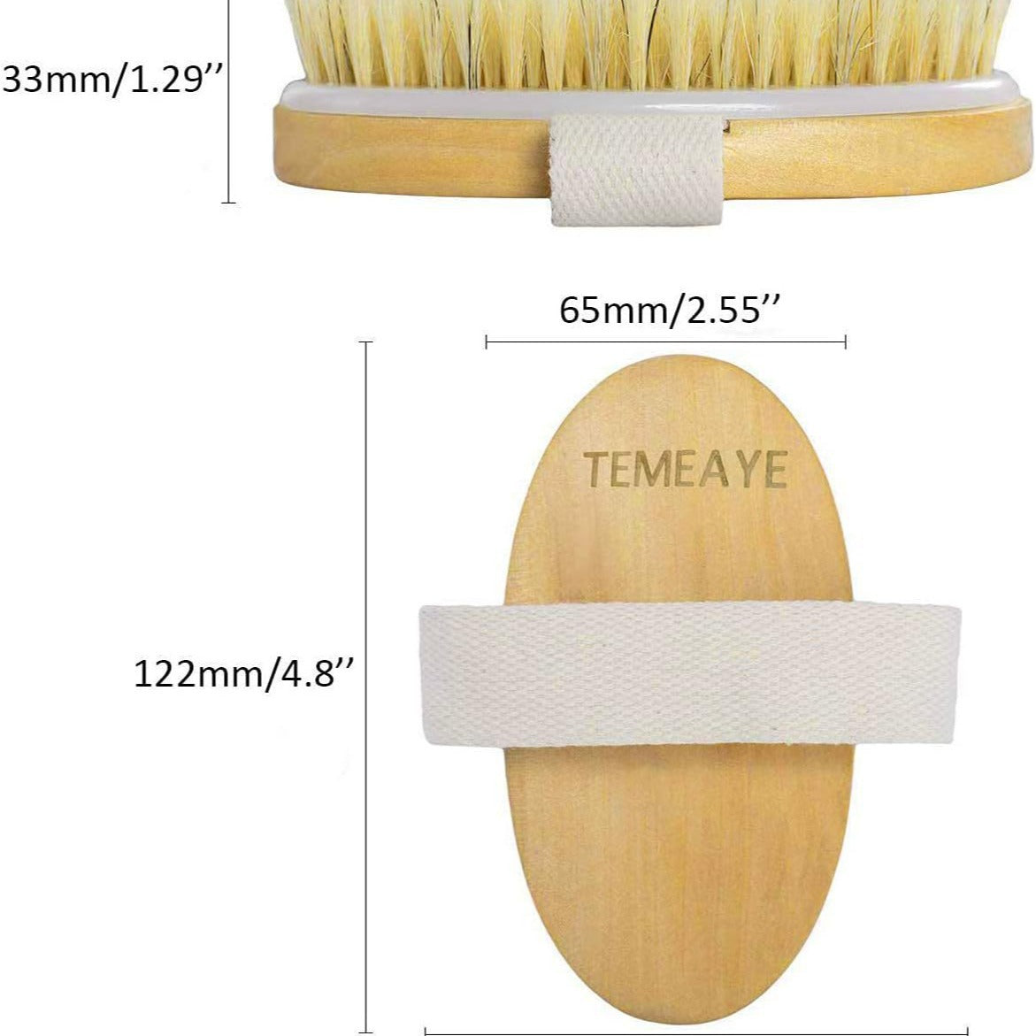 Long-Handle Bamboo Bath Brush Set - product view 3