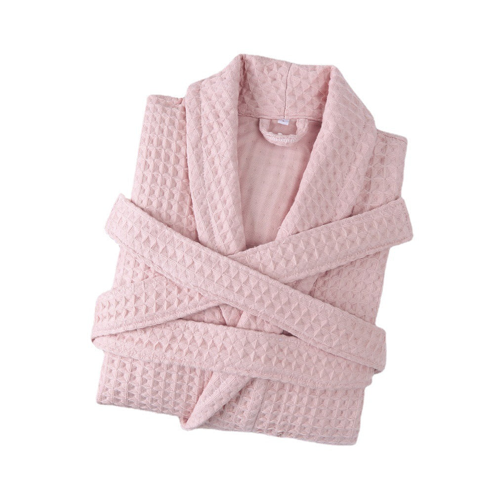 Cotton Waffle Unisex Bathrobe - product view 3