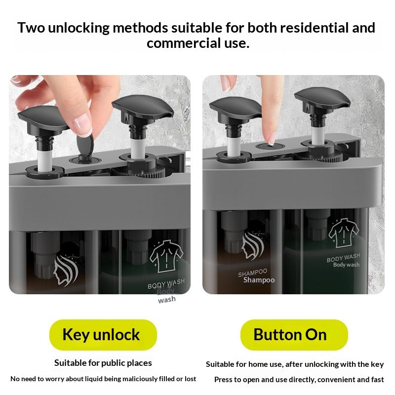 2- or 3-Chamber Clear Manual Soap Dispenser - product view 8