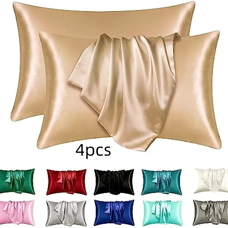 Double-Sided Satin-Feel Pillowcase Set - product view 6