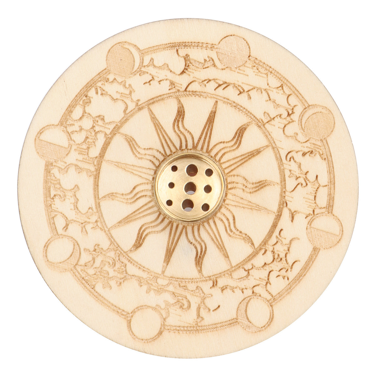 Engraved Wooden Zodiac Incense Holder - product view 11