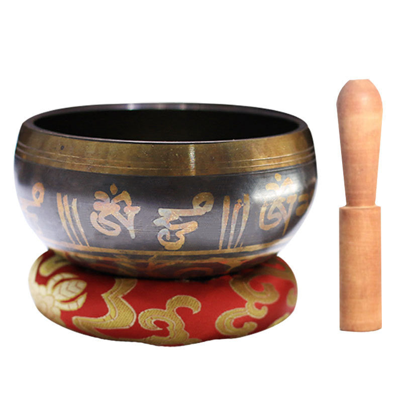 Copper Singing Bowl with Wooden Striker - product view 7