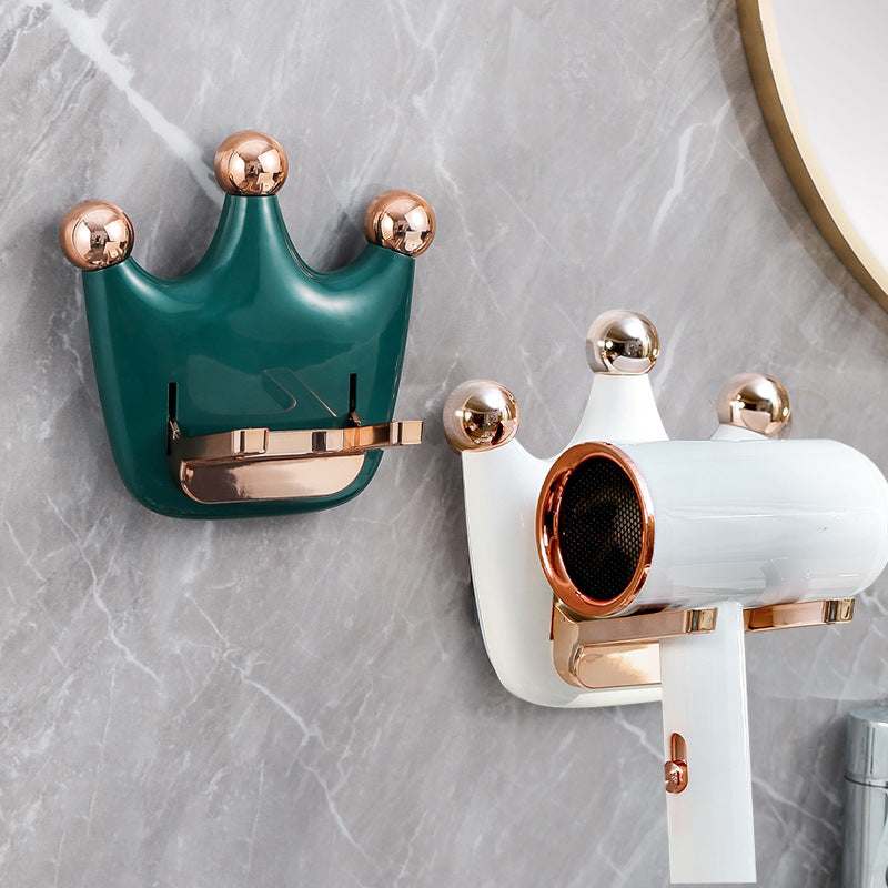 Wall-Mounted Hair Dryer Holder – Ivory & Sage - product view 1