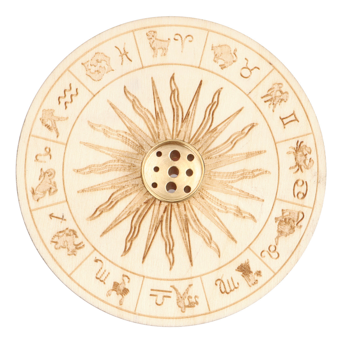 Engraved Wooden Zodiac Incense Holder - product view 4