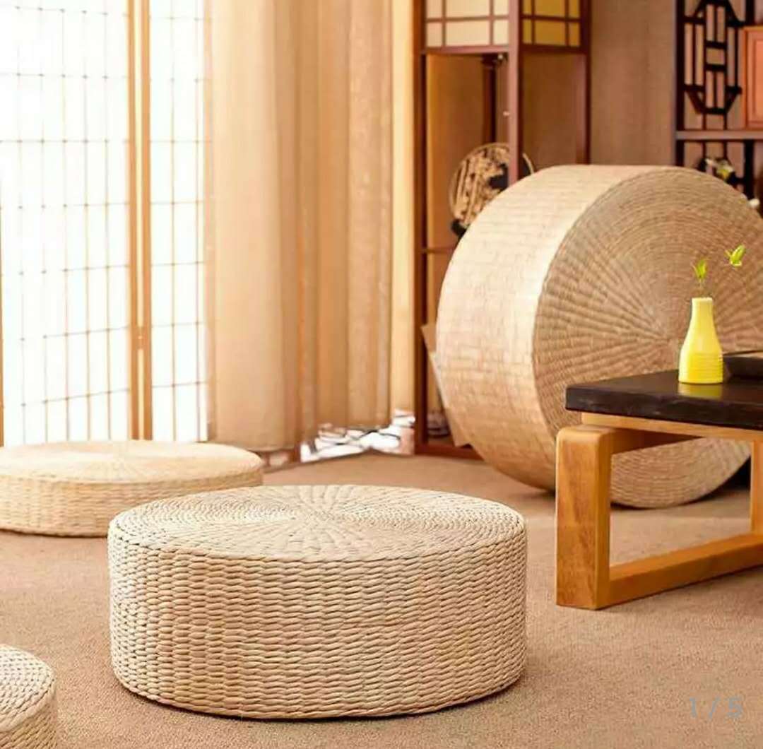 Natural Rush Round Meditation Cushion - product view 4