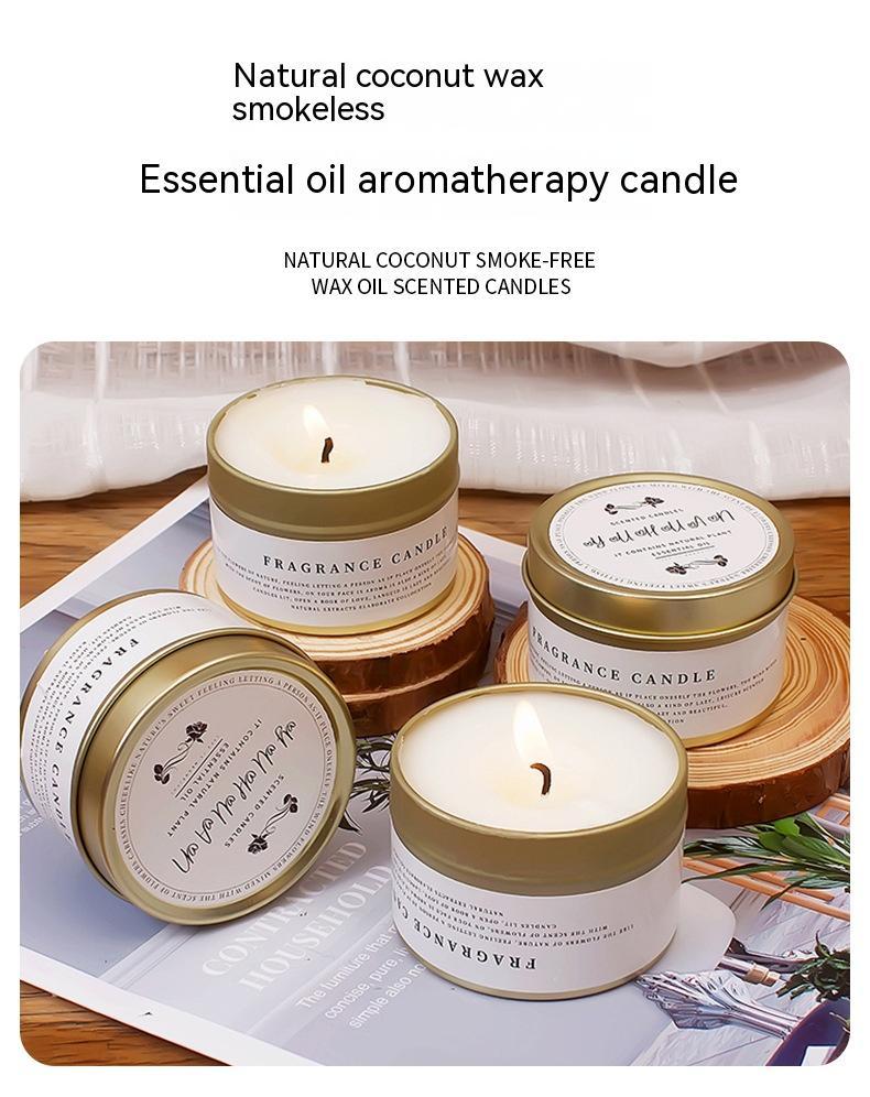 Scented Soy Candle in Gold-Tone Tin - product view 7