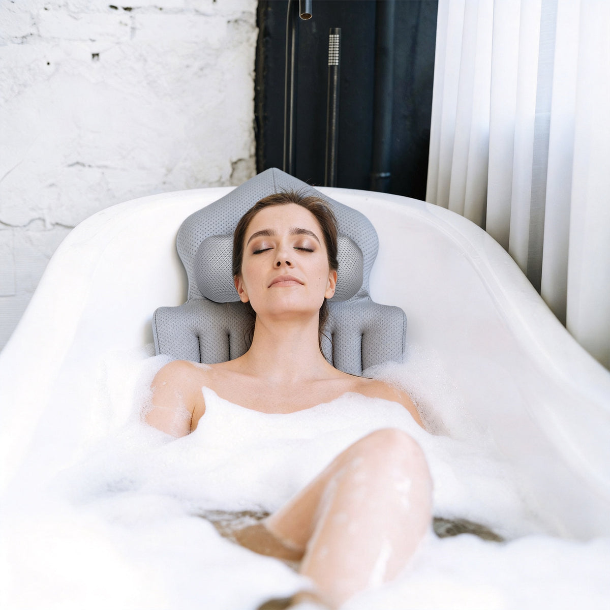 Full-Body 4D Mesh Bath Cushion with Lumbar Pillow - product view 5