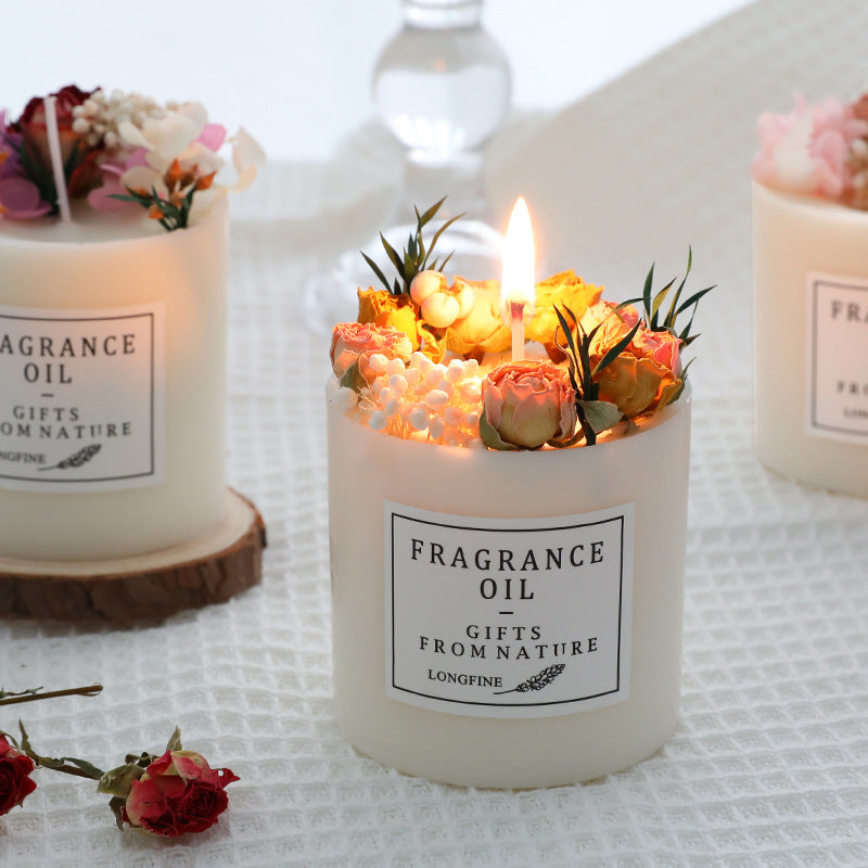 Decorative Dried-Flower Scented Candle - product view 1