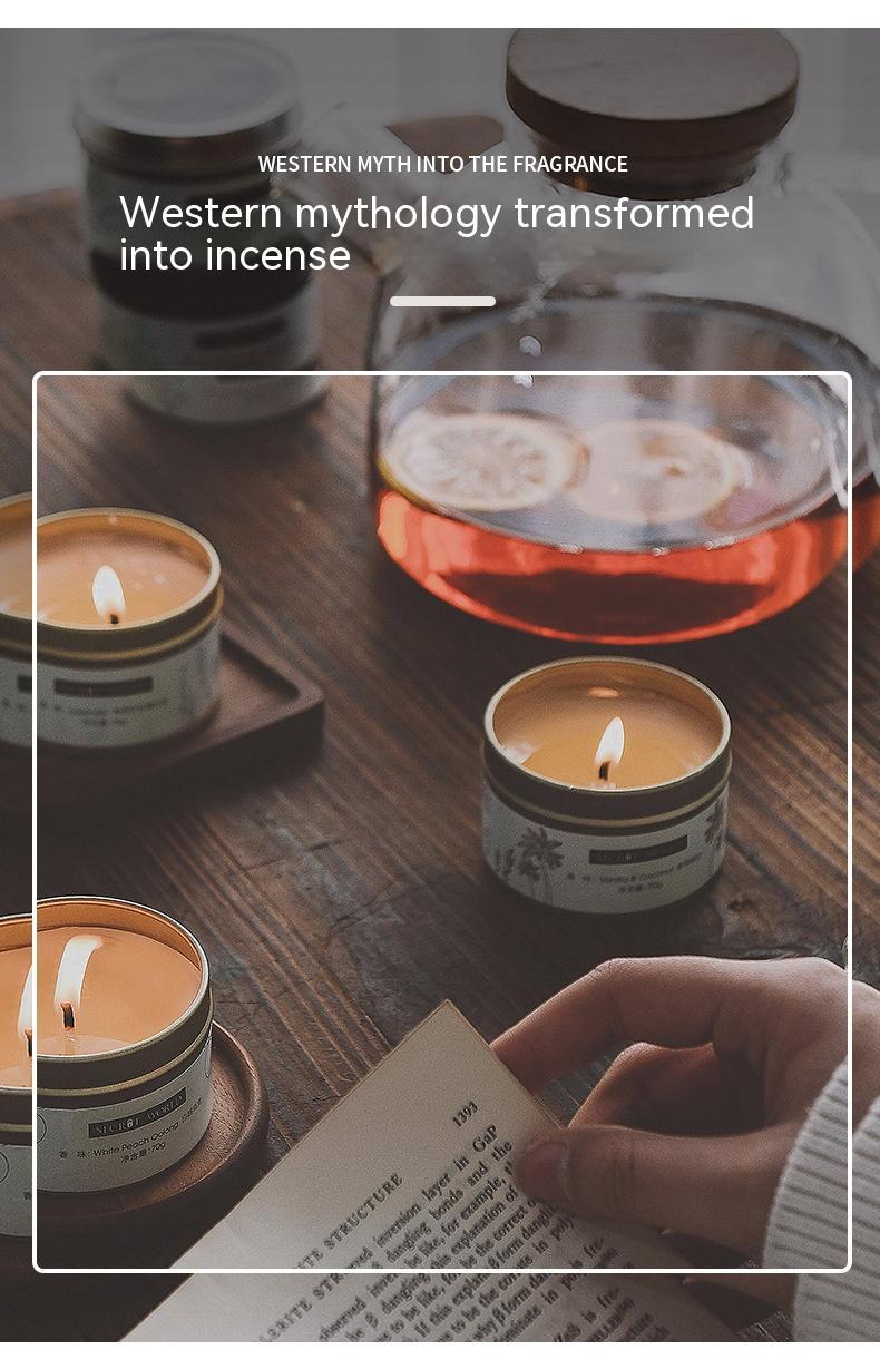 Scented Soy Candle in Gold-Tone Tin - product view 4