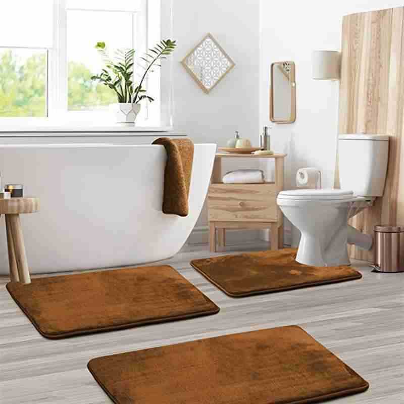 3-Piece Plush Bathroom Mat Set - product view 4