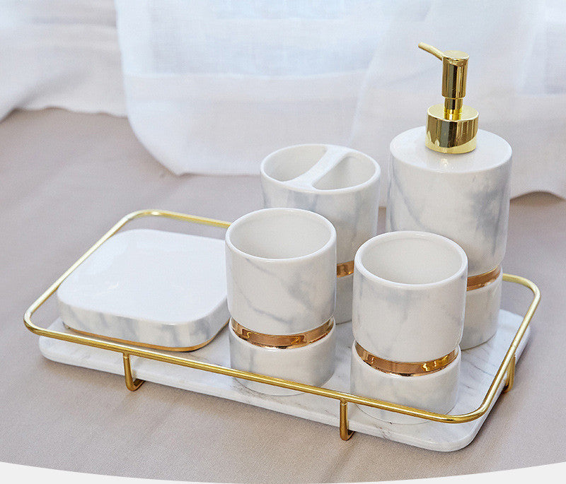 Marble Bathroom Accessories Set - product view 3