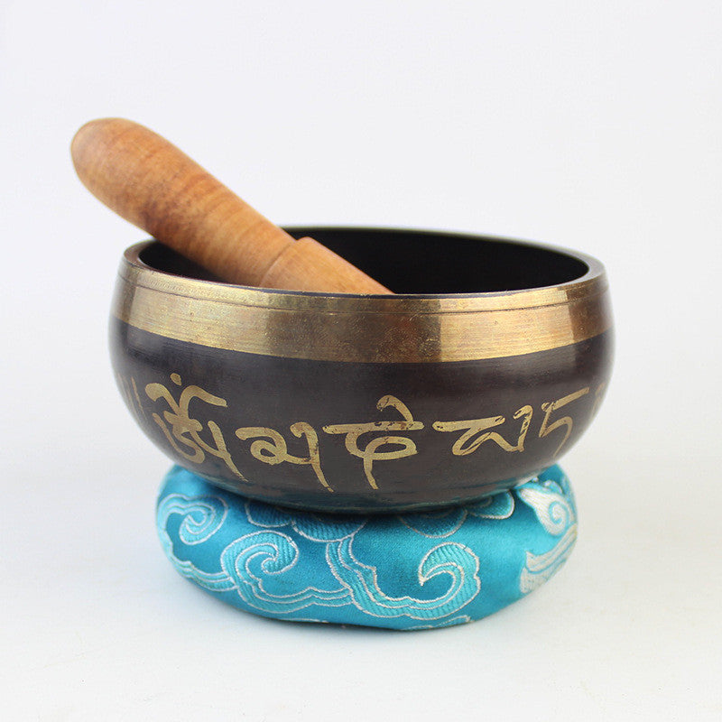 Copper Singing Bowl with Wooden Striker - product view 1