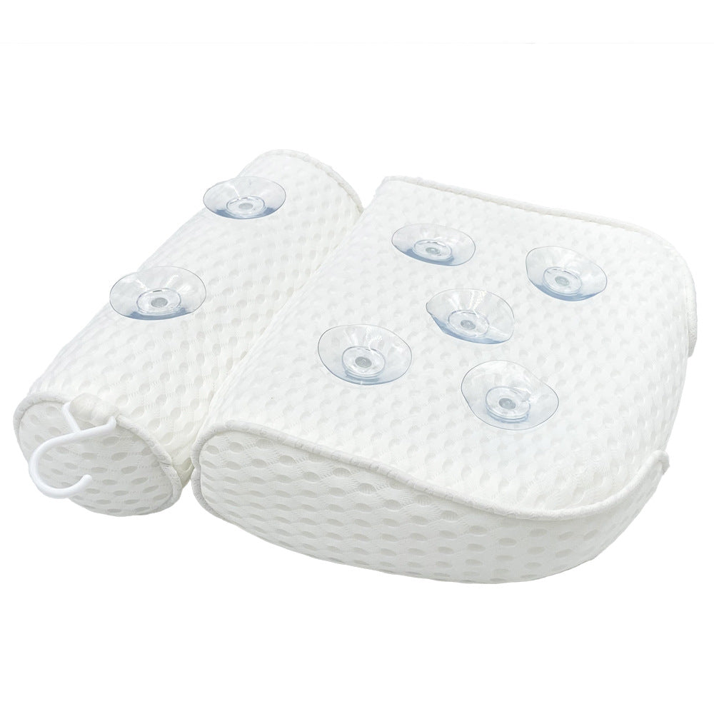4D Mesh Bath Pillow with Suction Cups - product view 5