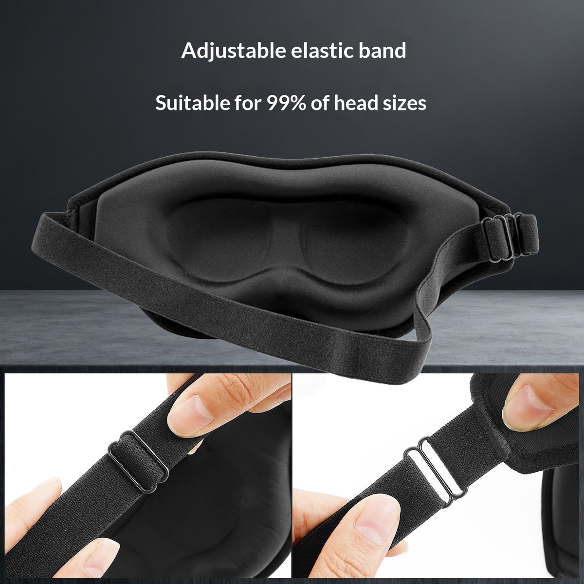 Weighted 3D Blackout Sleep Mask - product view 2